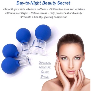 Em Estoque 4 PCS Vidro Facial Cupping Set Sucção A Vácuo De Silicone | Terapia Massagem Um Kit Para Anti Celulite-Rugas E Pele Instantânea Idade Os Olhos Rosto Corpo