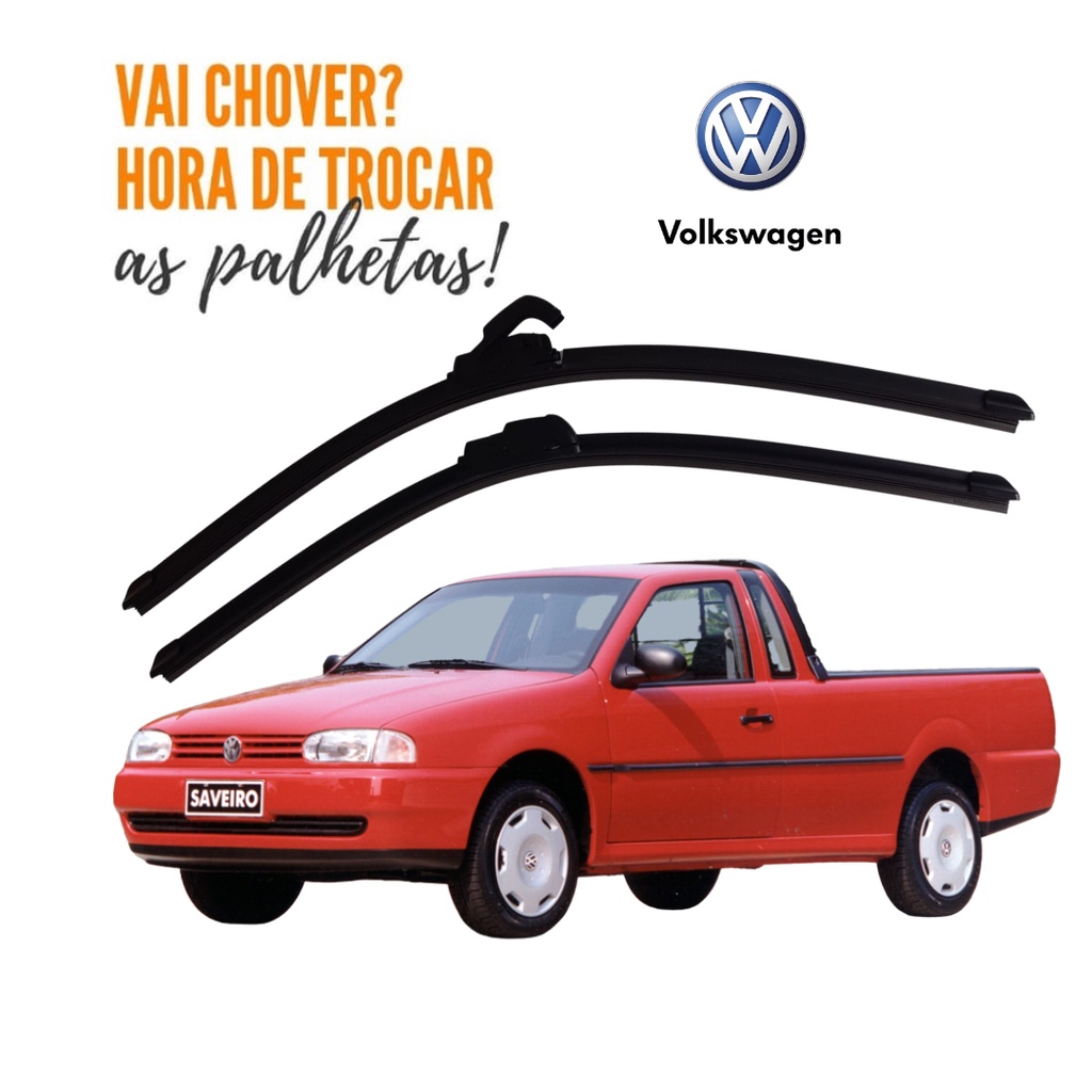 Par Palheta Limpador Parabrisa Dianteiro Saveiro G2 1997 1998 1999 em Oferta na Shopee