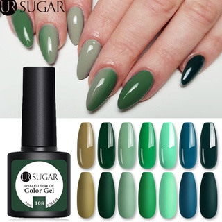 UR Açúcar 7.5ml Esmalte De Unha De Gel Em Glitter Série Cor Verde