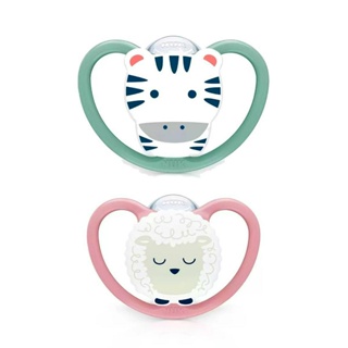 Kit 2 Chupetas Space Girl +6m Animais Rosa - Nuk em Oferta na Shopee