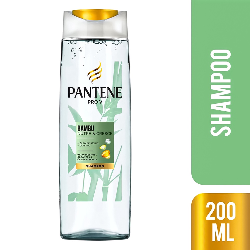 Shampoo Bambu Nutre & Cresce Com Óleo de Rícino Pantene em Oferta na Shopee