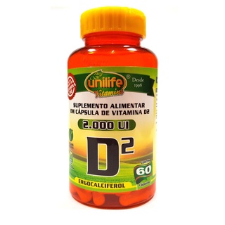 Vitamina D2 Unilife 60 Cápsulas De 470mg