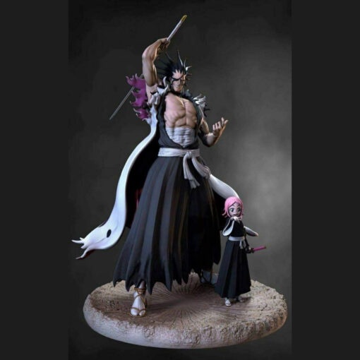 Kenpachi & Yachiru Bleach anime action figure figura de ação colecionável estatua