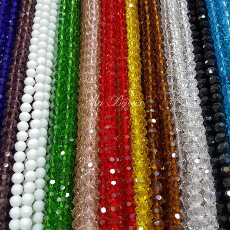 Cristal bola facetada 8mm - fio com 70 contas sextavada em Oferta na Shopee