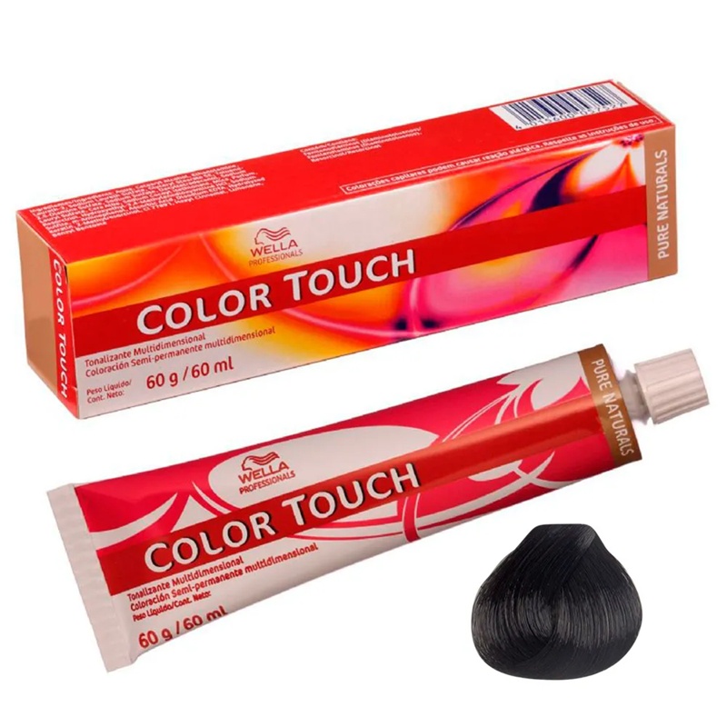 Tinta color touch preto cor 2.0 Ideal Para Quem Busca Um Preto Profundo Sem Comprometer A Saúde Da Fibra Capilar