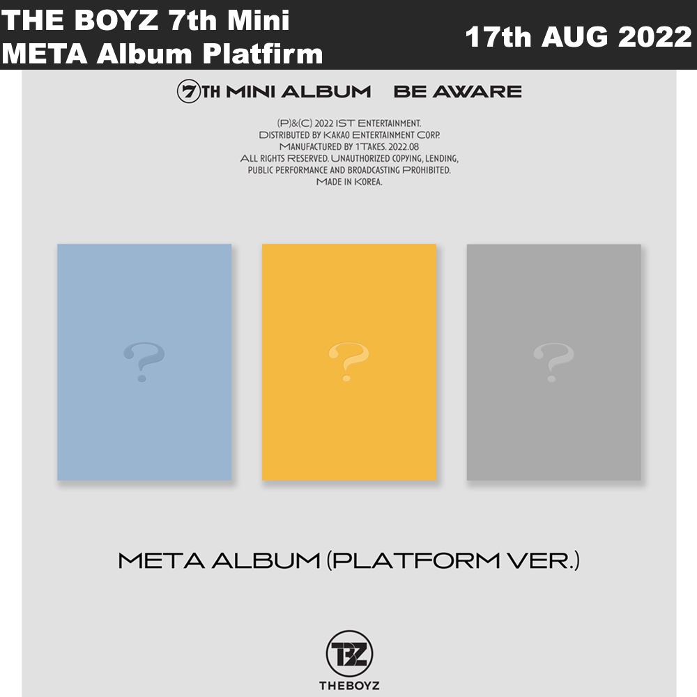 CD+Photocard+Film Frame+Sticker+Folded Poster The ONLY No Air ver. 3rd Mini Album Kakao M The Boyz 