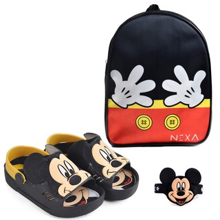 Babuche Infantil Personagem Kit 3 em 1 Promoção Sandália Mochila Pulseira Escolar Para o dia a dia