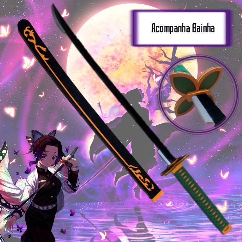 Espada - Katana Demon Slayer / Kimetsu no Yaiba Shinobu em Madeira