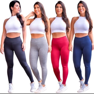 Calça legging tecido suplex com muita lycra cintura alta