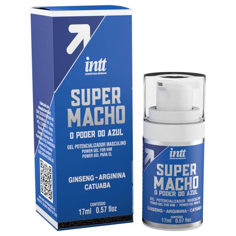 Gel Potencializador Masculino com o Poder do Azul - Intt Super Macho | 17 ML em Oferta na Shopee