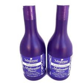 Kit Matizador Shampoo E Condicionador Maycrene Loira Platinada