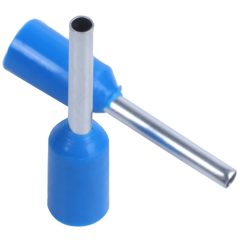 100 x Terminal Tubular Ilhós Conector 2,5mm Pré Isolado E2508 (100pçs)