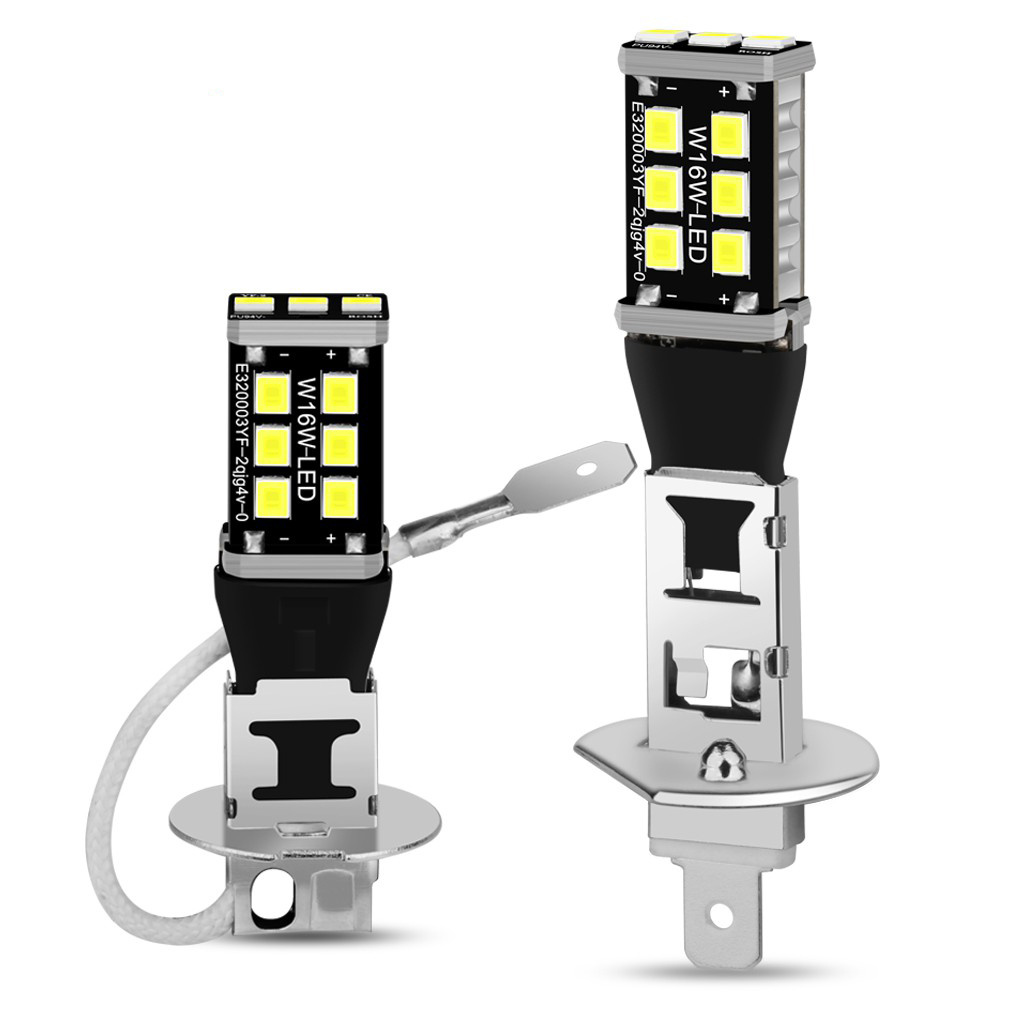 1pc 4014 smd h1 led h3 led carro lâmpada led substituição auto nevoeiro condução luz de circulação diurna branco para