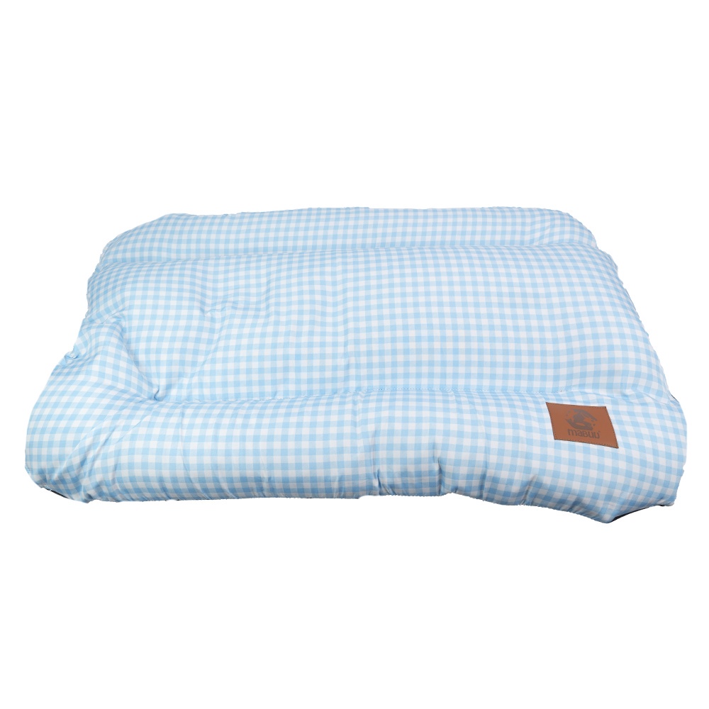 Cama Para Cachorro E Gato Caminha Pet Vichy Azul - 80X60Cm Tamanho G