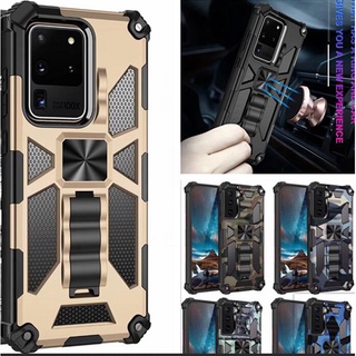 Capinha Armadura Camuflagem Para Samsung Galaxy A13 4G A22 5G A53 A33 A73 S22 PLUS Ultra 5G A23 A03 Núcleo Camo Suporte Rígido PC TPU CD Magnético Protetora Híbrida De Celular