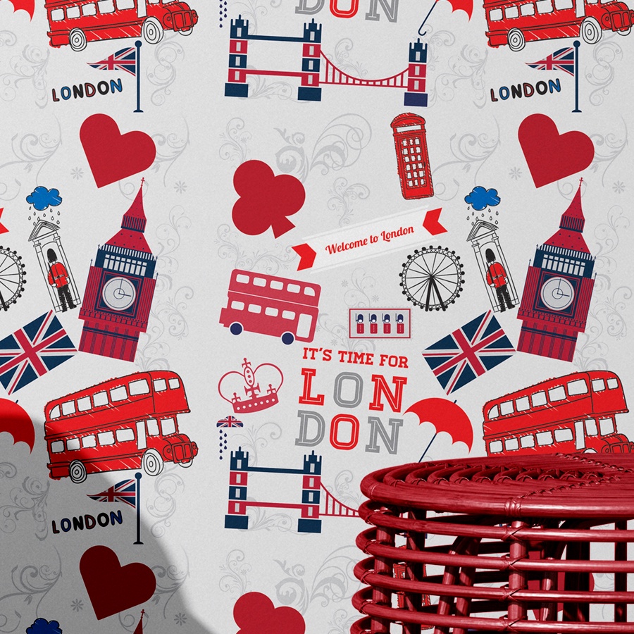Papel De Parede Londres London Vintage Adesivo Lavável em Oferta na Shopee