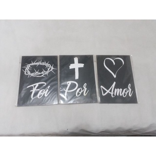 quadros kit de decorativos mdf 3 unidades 20 por 30 cm