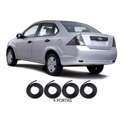Kit Borrachas De Vedação Ford Fiesta Sedan 2013 2014 4 Port
