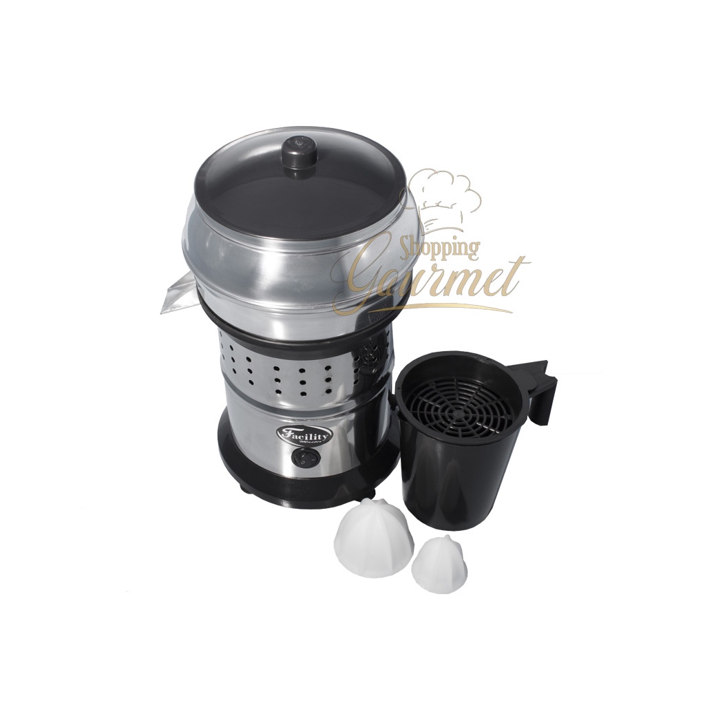 Espremedor Extrator Industrial De Sucos Laranja Limão Frutas Inox 500w Jarra 1 Litro Bivolt + BRINDE