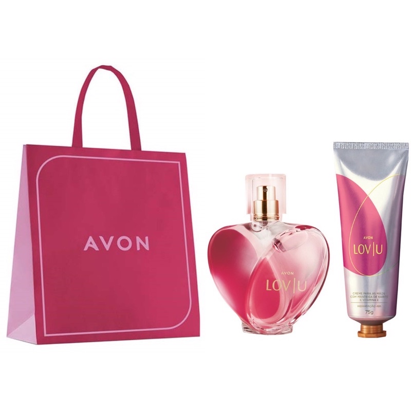 Avon Kit Presente Lov/u Perfume + Creme para as mãos | Shopee Brasil