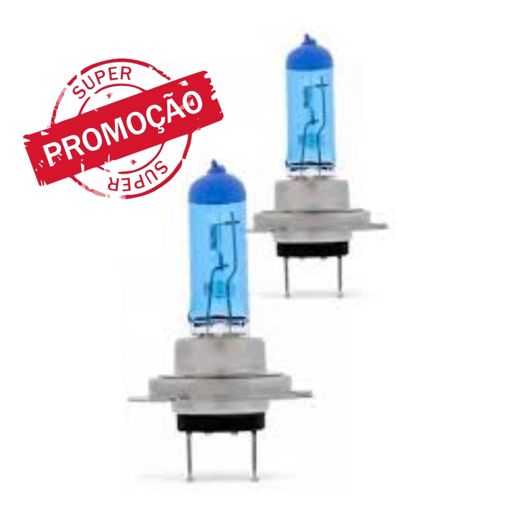 Par Lampada Farol H7 Super Branca 12v 55w PROMOÇÃO SHOPEE em Oferta na Shopee