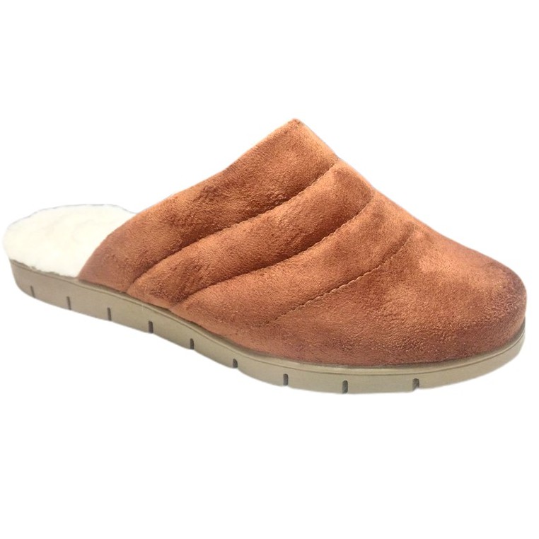 Pantufa Fluffy feminina, Tamanco Clog, Mule com pelinhos 100% forrada home office uso int. e externo sola antiderrapante