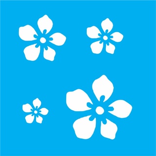 Stencil para pintura Flores cód. 9 - Molde Vazado - Estêncil - tamanho 10x10 cm em Oferta na Shopee