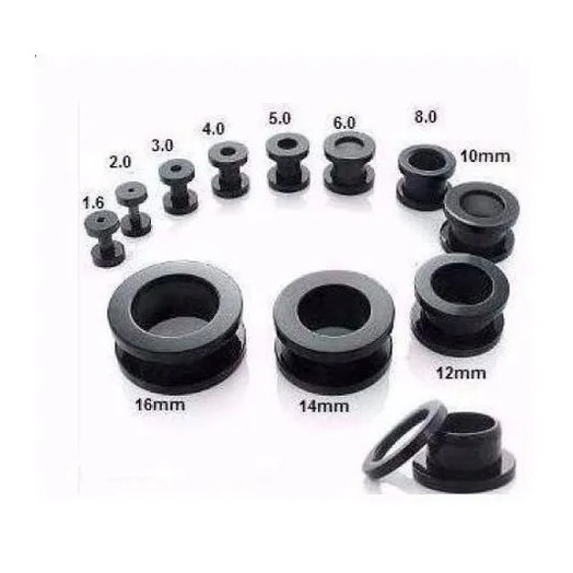 Par Alargador Tunel 2mm A 18mm Aço Inox Cirúrgico 316l Preto Lançamento em Oferta na Shopee