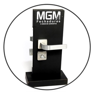 Fechadura para porta banheiro wc modena alumínio mgm
