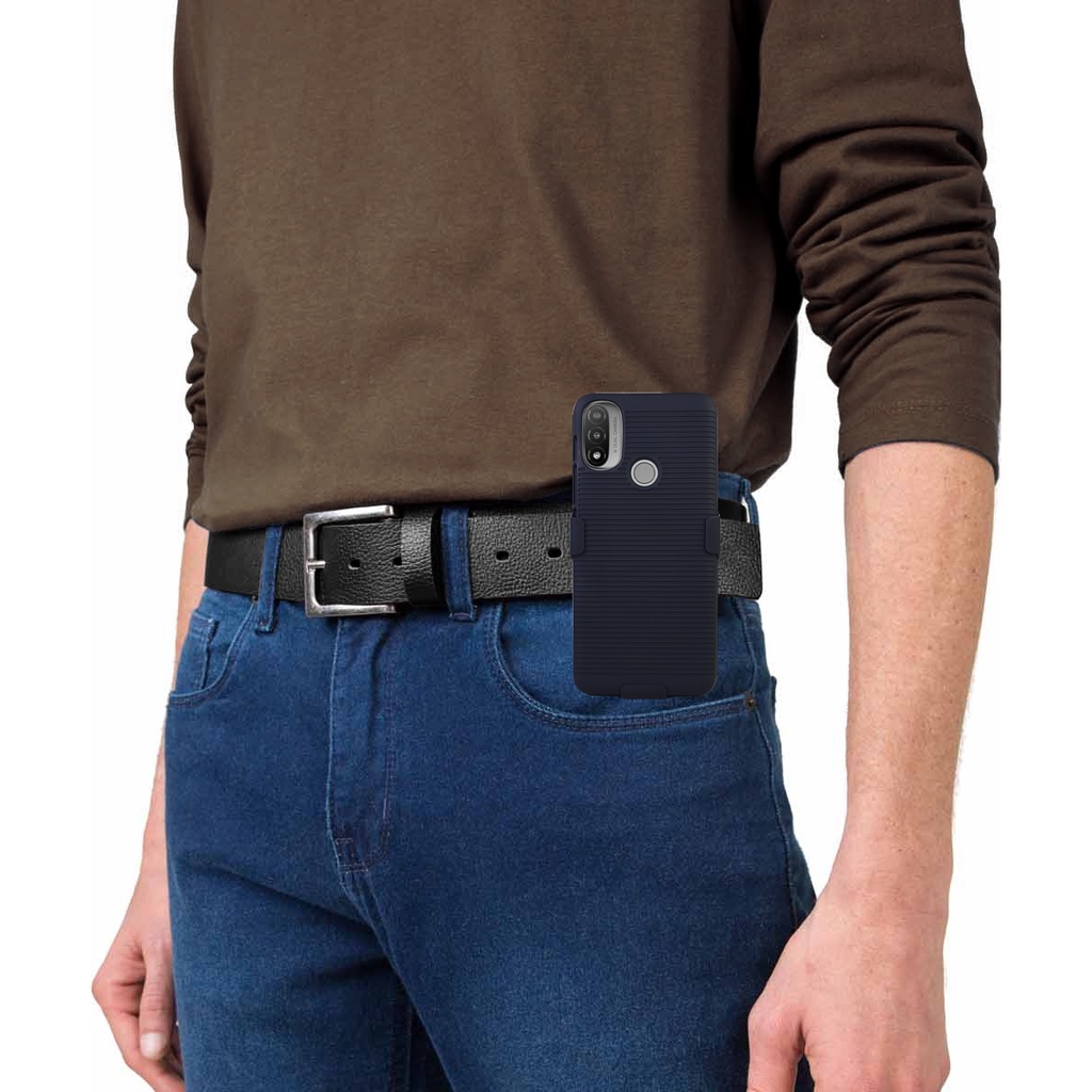 Capa Case Aveludada Suporte Cinto Belt Clip Moto Edge 20 Xt2143-1 6.7