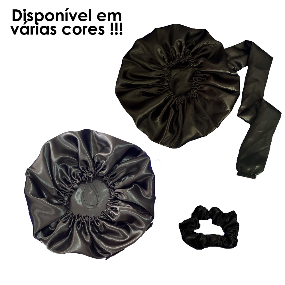 Kit toca difusora +touca de dormir cetim duplo +brinde — imagem 2 de 2