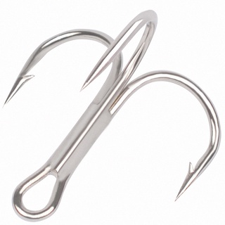 50pçs Anzóis De Pesca Agudos Alto Carbono Super Afiados Sólido 2/4/6/8/10/12/14 Triplo Barbado Peixe Equipamento De Lúcio