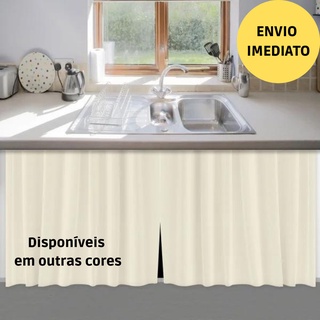 Cortina de Pia Cozinha ou Banheiro Moderna Fácil Limpeza 100% PVC Diversas Cores Envio Imediato