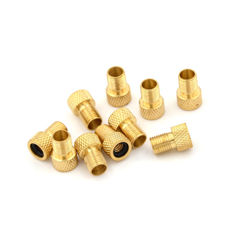 Kit 10 Adaptador Valvula Presta De Bico Fino Para Grosso Bike Bicicleta