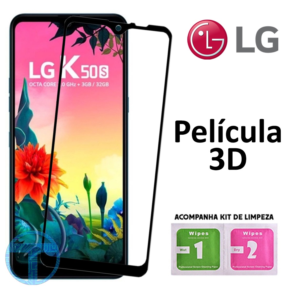 Película de Vidro LG 3D Anti Queda LG K12 PRIME, LG K41S, LG K12 MAX, LG K50 S, LG K40 S, LG K71,
