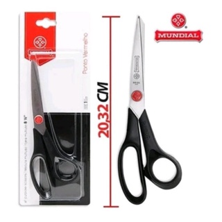 Tesoura P/ Tecido Profissional Mundial Ponto Vermelho 20,32cm em Oferta na Shopee