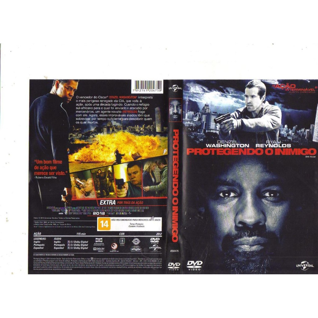 Dvd Protegendo O Inimigo, Denzel Washington, Original, Ação