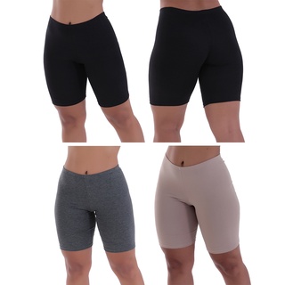 Kit 3 Short Ánagua Cintura Alta Algodão P Até Tamanho Plus Size