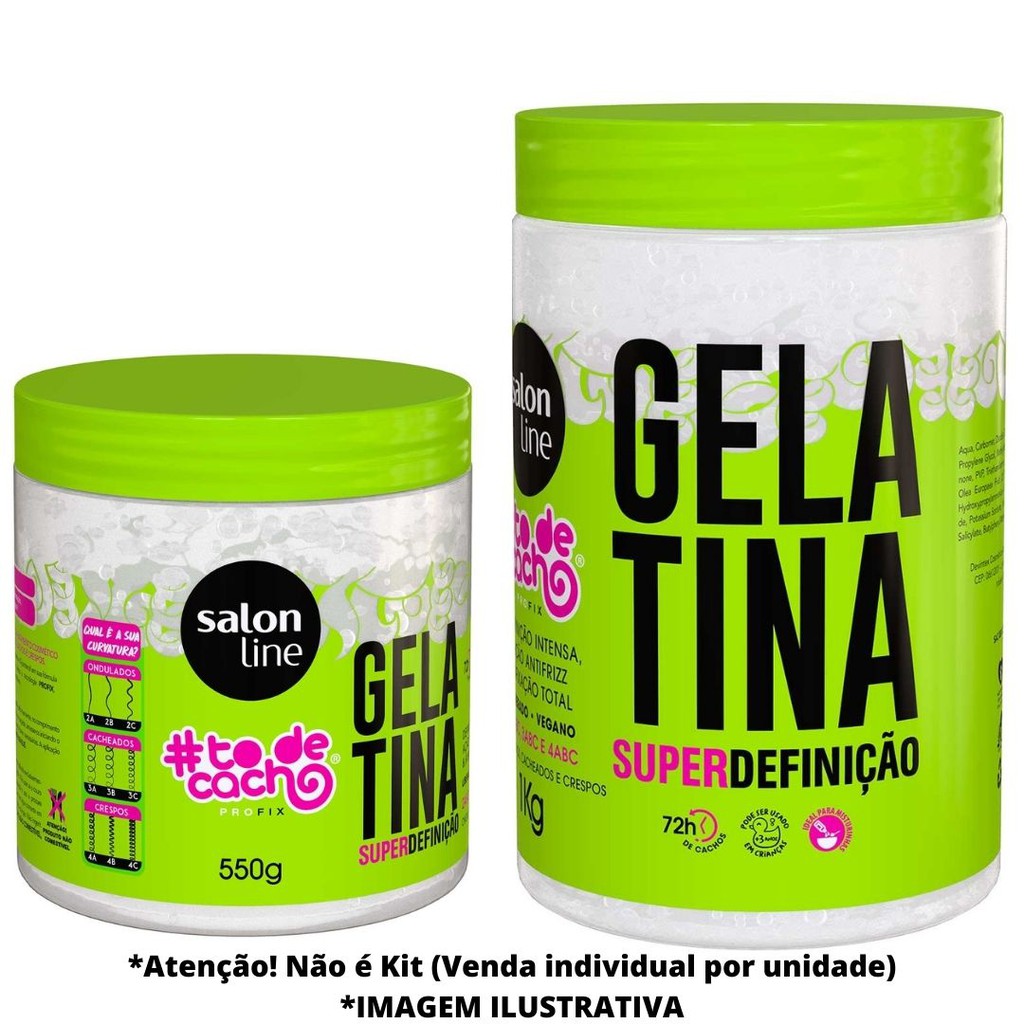 Gelatina Super Definicao To De Cacho Salon Line Tamanho A Escolher Shopee Brasil