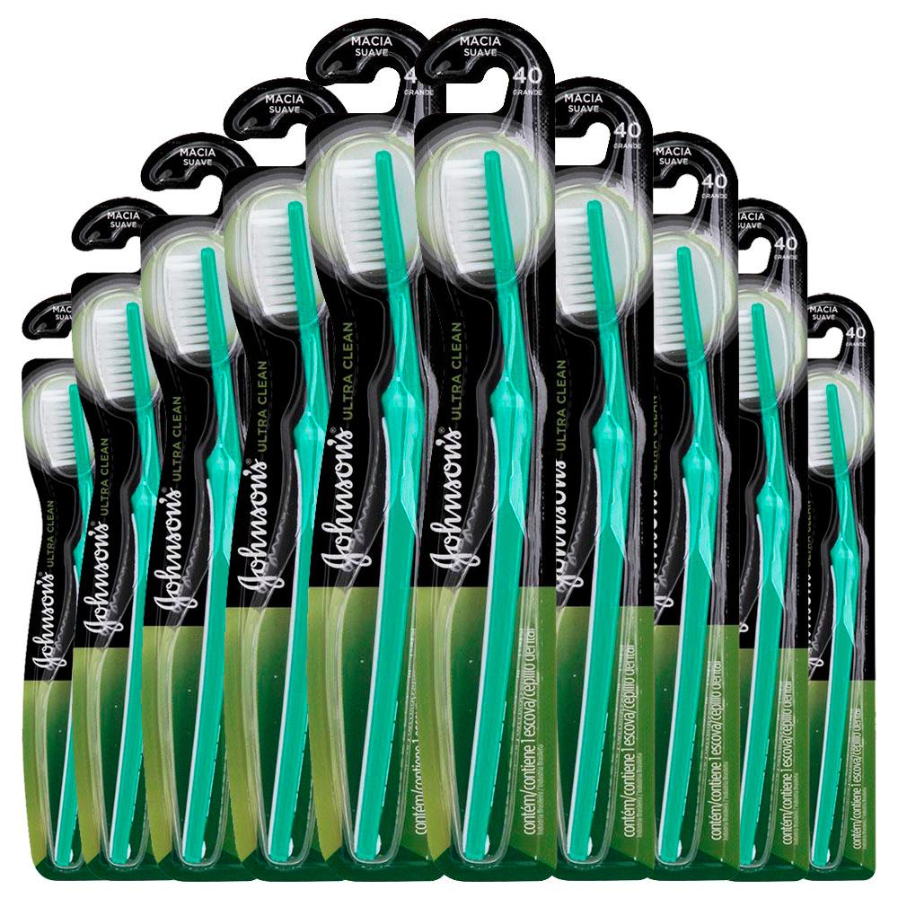 Kit 10 Escova Dental J&j Reach Ultra Clean Macia em Oferta na Shopee