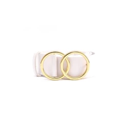 Cinto Feminino Em Couro Branco Moderno Modelo das Blogueiras