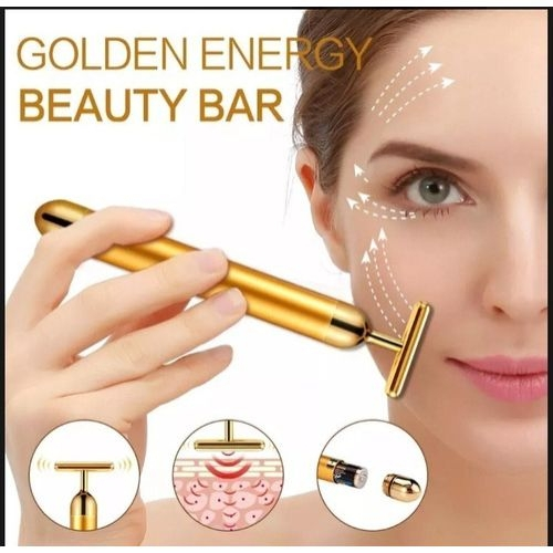 Massageador Facial Eletrico Antirugas Botox Lifting Vibração Energy Beauty Gold