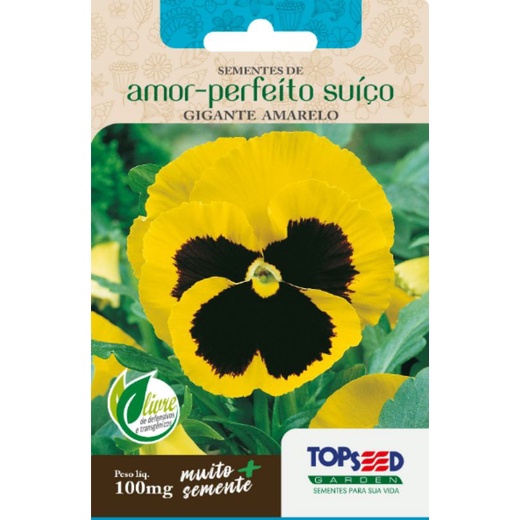 Semente De Flor Amor Perfeito Gigante Suíço Amarelo | Shopee Brasil