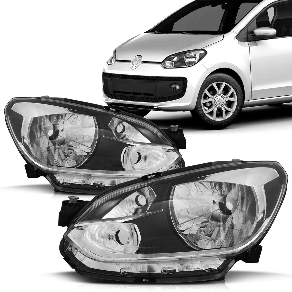 Par Farol Up 2014 2015 2016 Foco Simples Filete Cromado em Oferta na Shopee