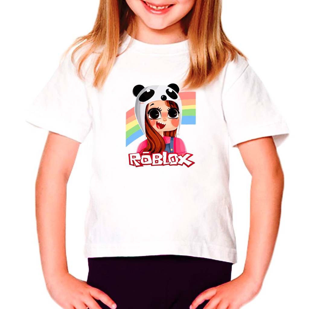 Camiseta Infantil Natasha Panda Roblox Panda Fofo Lol Personalizada