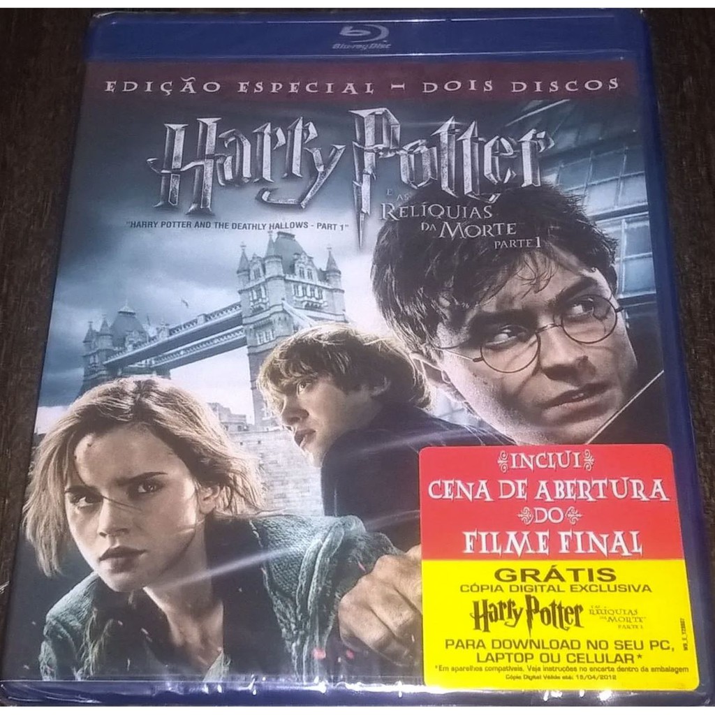 Blu-ray Harry Potter E As Relíquias Da Morte - Parte 1 - Lacrado