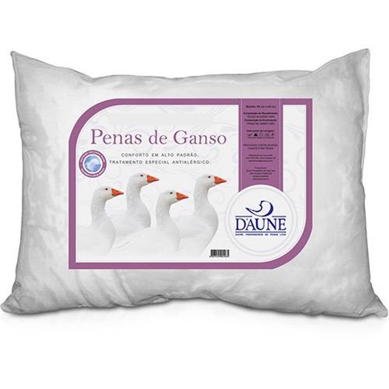 Travesseiro 100% Penas de Ganso 45x65cm - Daune