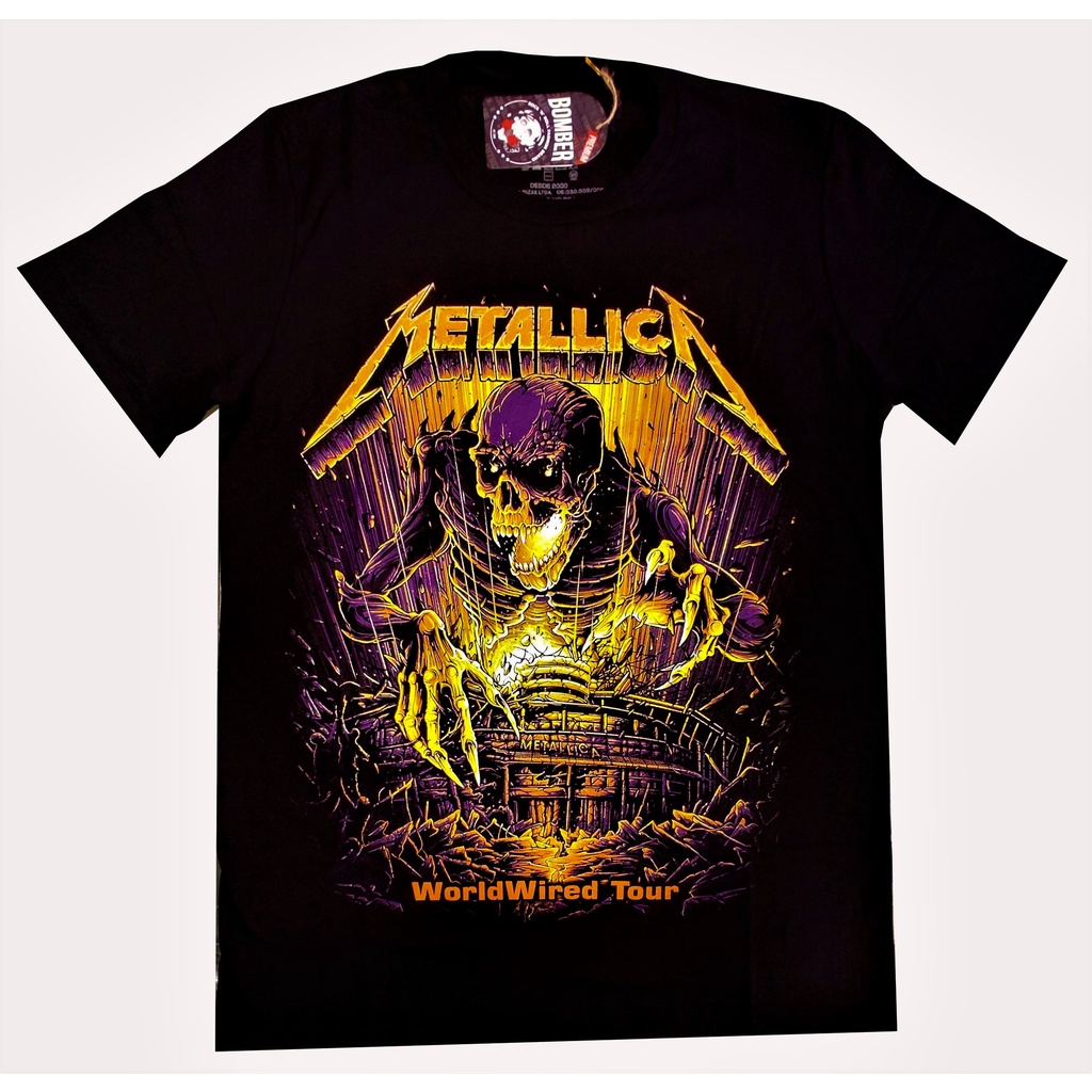 Camiseta Bomber - Metallica - Worldwired Tour
