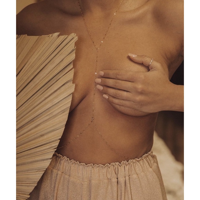 colar feminino body chain verao