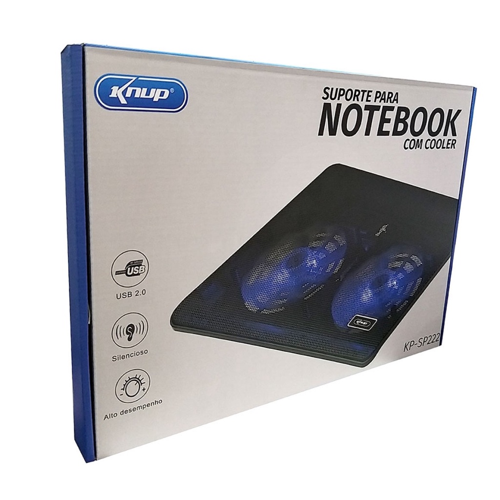 Suporte Para Notebook Com Cooler Kp-sp222 Knup | Shopee Brasil